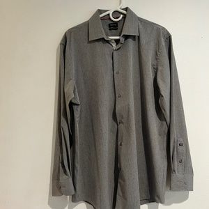 grey button up
